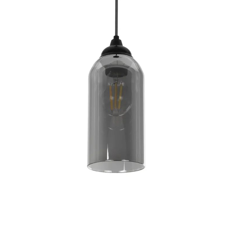 GLOBOSTAR® TUBE 206-0030 Μοντέρνο Κρεμαστό Φωτιστικό Οροφής με Ντουί 1 x E27 AC 220-240V IP20 - Μαύρο Φιμέ - Μ10 x Π10 x Υ24cm GLOBOSTAR® TUBE 206-0030 Μοντέρνο Κρεμαστό Φωτιστικό Οροφής με Ντουί 1 x E27 AC 220-240V IP20 - Μαύρο Φιμέ - Μ10 x Π10 x Υ24cm