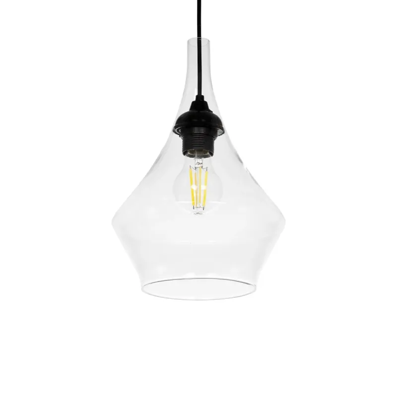 GLOBOSTAR® TORU 206-0042 Μοντέρνο Κρεμαστό Φωτιστικό Οροφής με Ντουί 1 x E27 AC 220-240V IP20 - Διάφανο - Μ20 x Π20 x Υ31cm GLOBOSTAR® TORU 206-0042 Μοντέρνο Κρεμαστό Φωτιστικό Οροφής με Ντουί 1 x E27 AC 220-240V IP20 - Διάφανο - Μ20 x Π20 x Υ31cm