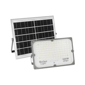 GLOBOSTAR® LUMOVOX 73068 Προβολέας LED 200W 10000lm 120° DC 5V με Φωτοβολταϊκό Panel 5V 12W & Επαναφορτιζόμενη Μπαταρία Li-ion 3.2V 10000mAh Αδιάβροχο IP67 Ψυχρό Λευκό 6000K - 180 x SMD2835 Sanan Chip - Γκρι Ανθρακί - Μ29.5 x Π5.5 x Υ19cm - 2 Χρόνια Ε GLOBOSTAR® LUMOVOX 73068 Προβολέας LED 200W 10000lm 120° DC 5V με Φωτοβολταϊκό Panel 5V 12W & Επαναφορτιζόμενη Μπαταρία Li-ion 3.2V 10000mAh Αδιάβροχο IP67 Ψυχρό Λευκό 6000K - 180 x SMD2835 Sanan Chip - Γκρι Ανθρακί - Μ29.5 x Π5.5 x Υ19cm - 2 Χρόνια Ε