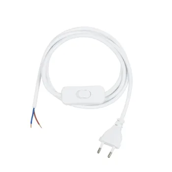 GLOBOSTAR® WHIP 77671 Μοντέρνο DIY Υφασμάτινο Καλώδιο με Διακόπτη On/Off AC 220-240V IP20 - Λευκό - Μ150 x Π2.7 x Υ1.9cm GLOBOSTAR® WHIP 77671 Μοντέρνο DIY Υφασμάτινο Καλώδιο με Διακόπτη On/Off AC 220-240V IP20 - Λευκό - Μ150 x Π2.7 x Υ1.9cm