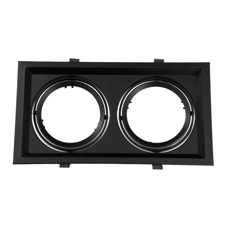 GLOBOSTAR® VITA 77855 Χωνευτή Κινούμενη Βάση για 2 x Σποτ AR111 για Ντουί GU10/GU5.3 IP20 - Μαύρο Ματ - Μ33.5 x Π18 x Υ5.5cm / Q32.5 x 17cm GLOBOSTAR® VITA 77855 Χωνευτή Κινούμενη Βάση για 2 x Σποτ AR111 για Ντουί GU10/GU5.3 IP20 - Μαύρο Ματ - Μ33.5 x Π18 x Υ5.5cm / Q32.5 x 17cm