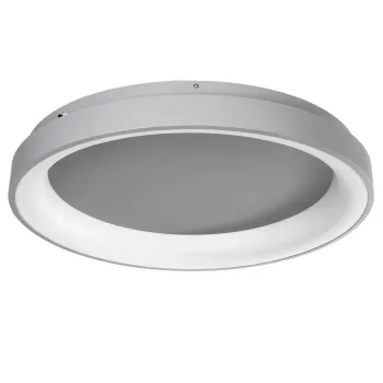 GLOBOSTAR® SALEM 61238 Μοντέρνο Φωτιστικό Οροφής LED 105W 12075lm 120° AC 220-240V IP20 Ρυθμιζόμενο Λευκό CCT με Χειριστήριο από 2700K έως 6000K Dimmable - Lumileds SMD Chip - Γκρι - Μ60 x Π60 x Υ9.5cm - 3 Χρόνια Εγγύηση
