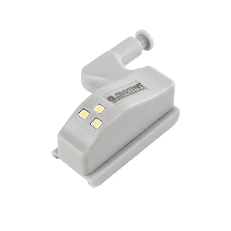 GloboStar® CLOSET 79640 Φωτιστικό Ντουλάπας LED για Μεντεσέ με Διακόπτη On/Off Κουμπωτό με Μπαταρία(Δεν συμπεριλαμβάνεται) - Ψυχρό Λευκό 6000K - Μ7 x Π4 x Υ2.5cm
