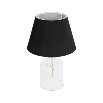 GLOBOSTAR® TRANS 204-0054 Μοντέρνο Επιτραπέζιο Φωτιστικό Πορτατίφ με Ντουί 1 x E27 AC 220-240V IP20 - Διάφανο & Μαύρο - Μ22 x Π22 x Υ34cm GLOBOSTAR® TRANS 204-0054 Μοντέρνο Επιτραπέζιο Φωτιστικό Πορτατίφ με Ντουί 1 x E27 AC 220-240V IP20 - Διάφανο & Μαύρο - Μ22 x Π22 x Υ34cm