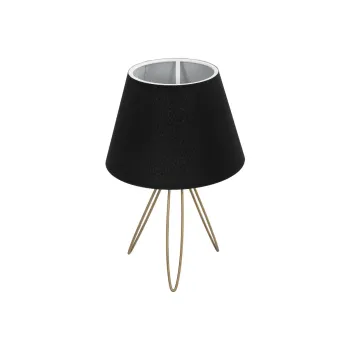 GLOBOSTAR® TRIP 204-0085 Μοντέρνο Επιτραπέζιο Φωτιστικό Πορτατίφ με Ντουί 1 x E27 AC 220-240V IP20 - Χρυσό & Μαύρο - Μ22 x Π22 x Υ34cm