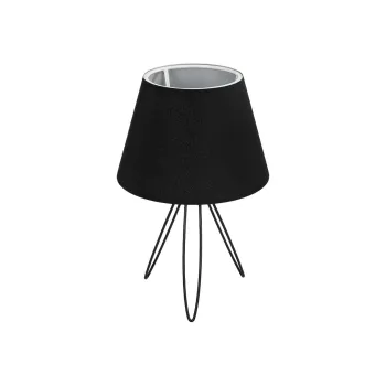 GLOBOSTAR® TRIP 204-0086 Μοντέρνο Επιτραπέζιο Φωτιστικό Πορτατίφ με Ντουί 1 x E27 AC 220-240V IP20 - Μαύρο - Μ22 x Π22 x Υ34cm