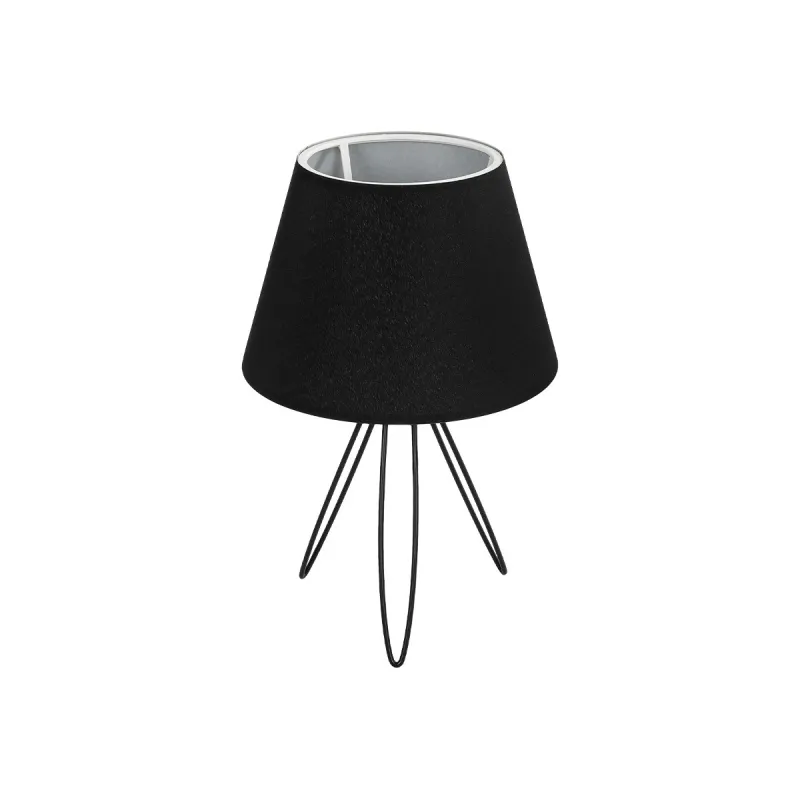 GLOBOSTAR® TRIP 204-0086 Μοντέρνο Επιτραπέζιο Φωτιστικό Πορτατίφ με Ντουί 1 x E27 AC 220-240V IP20 - Μαύρο - Μ22 x Π22 x Υ34cm