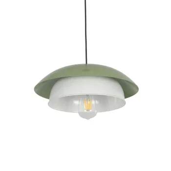 GLOBOSTAR® AURA 204-0119 Μοντέρνο Κρεμαστό Φωτιστικό Οροφής με Ντουί 1 x E27 AC 220-240V IP20 - Πράσινο & Λευκό - Μ31 x Π31 x Υ27cm GLOBOSTAR® AURA 204-0119 Μοντέρνο Κρεμαστό Φωτιστικό Οροφής με Ντουί 1 x E27 AC 220-240V IP20 - Πράσινο & Λευκό - Μ31 x Π31 x Υ27cm