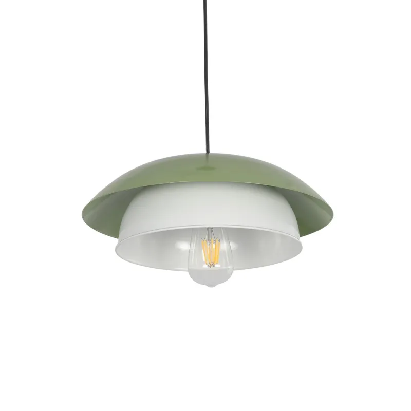 GLOBOSTAR® AURA 204-0119 Μοντέρνο Κρεμαστό Φωτιστικό Οροφής με Ντουί 1 x E27 AC 220-240V IP20 - Πράσινο & Λευκό - Μ31 x Π31 x Υ27cm GLOBOSTAR® AURA 204-0119 Μοντέρνο Κρεμαστό Φωτιστικό Οροφής με Ντουί 1 x E27 AC 220-240V IP20 - Πράσινο & Λευκό - Μ31 x Π31 x Υ27cm