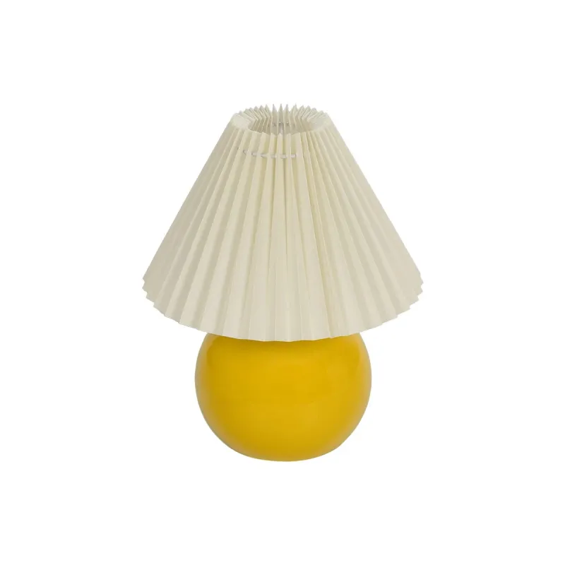 GLOBOSTAR® LISBON 204-0155 Μοντέρνο Επιτραπέζιο Φωτιστικό Πορτατίφ με Ντουί 1 x E27 AC 220-240V IP20 - Κίτρινο & Μπεζ - Μ24 x Π24 x Υ28cm GLOBOSTAR® LISBON 204-0155 Μοντέρνο Επιτραπέζιο Φωτιστικό Πορτατίφ με Ντουί 1 x E27 AC 220-240V IP20 - Κίτρινο & Μπεζ - Μ24 x Π24 x Υ28cm