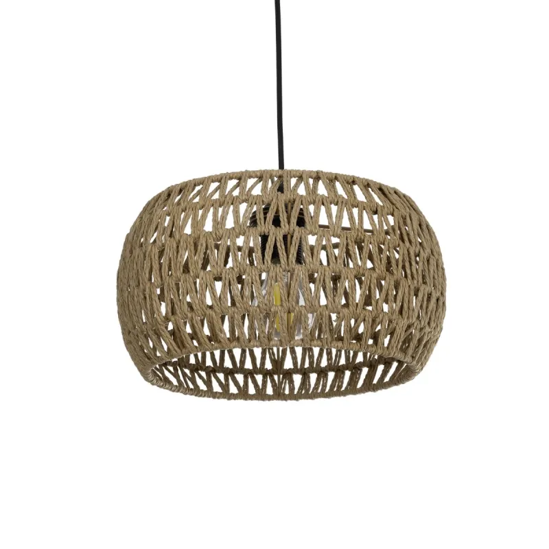 GLOBOSTAR® DARIO 204-0168 Boho Κρεμαστό Φωτιστικό Οροφής με Ντουί 1 x E27 AC 220-240V IP20 - Καφέ - Μ31 x Π31 x Υ18,5cm GLOBOSTAR® DARIO 204-0168 Boho Κρεμαστό Φωτιστικό Οροφής με Ντουί 1 x E27 AC 220-240V IP20 - Καφέ - Μ31 x Π31 x Υ18,5cm