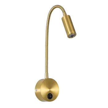 GLOBOSTAR® GOOSE 61692 Μοντέρνο Φωτιστικό Τοίχου - Απλίκα Ξενοδοχείου Reading Light LED 3W 300lm 36° AC 220-240V IP20 Θερμό Λευκό 2700K - CREE XPE Chip & TÜV SÜD Driver - Χρυσό Βούρτσας - Μ6.5 x Π15 xΥ24.5cm - 3 Χρόνια Εγγύηση GLOBOSTAR® GOOSE 61692 Μοντέρνο Φωτιστικό Τοίχου - Απλίκα Ξενοδοχείου Reading Light LED 3W 300lm 36° AC 220-240V IP20 Θερμό Λευκό 2700K - CREE XPE Chip & TÜV SÜD Driver - Χρυσό Βούρτσας - Μ6.5 x Π15 xΥ24.5cm - 3 Χρόνια Εγγύηση