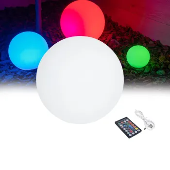 GLOBOSTAR® GARDENGLOW 85361 Μοντέρνο Φωτιστικό Κήπου Μπάλα με IR Ασύρματο Χειριστήριο LED 5W 250lm 360° DC 5V με USB-C με Επαναφορτιζόμενη Μπαταρία Li-ion 3.7V 2x18650 1400mAh Αδιάβροχο IP54 Πολύχρωμο RGBW Dimmable - Sanan SMD Chip - Γαλακτερό Λευκό - Μ15 GLOBOSTAR® GARDENGLOW 85361 Μοντέρνο Φωτιστικό Κήπου Μπάλα με IR Ασύρματο Χειριστήριο LED 5W 250lm 360° DC 5V με USB-C με Επαναφορτιζόμενη Μπαταρία Li-ion 3.7V 2x18650 1400mAh Αδιάβροχο IP54 Πολύχρωμο RGBW Dimmable - Sanan SMD Chip - Γαλακτερό Λευκό - Μ15