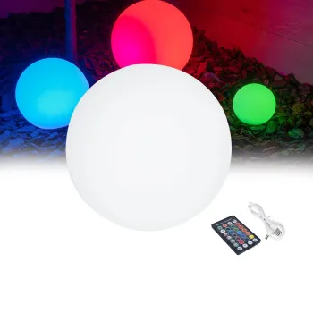 GLOBOSTAR® GARDENGLOW 85362 Μοντέρνο Φωτιστικό Κήπου Μπάλα με IR Ασύρματο Χειριστήριο LED 5W 250lm 360° DC 5V με USB-C με Επαναφορτιζόμενη Μπαταρία Li-ion 3.7V 2x18650 1400mAh Αδιάβροχο IP54 Πολύχρωμο RGBW Dimmable - Sanan SMD Chip - Γαλακτερό Λευκό - Μ20 GLOBOSTAR® GARDENGLOW 85362 Μοντέρνο Φωτιστικό Κήπου Μπάλα με IR Ασύρματο Χειριστήριο LED 5W 250lm 360° DC 5V με USB-C με Επαναφορτιζόμενη Μπαταρία Li-ion 3.7V 2x18650 1400mAh Αδιάβροχο IP54 Πολύχρωμο RGBW Dimmable - Sanan SMD Chip - Γαλακτερό Λευκό - Μ20