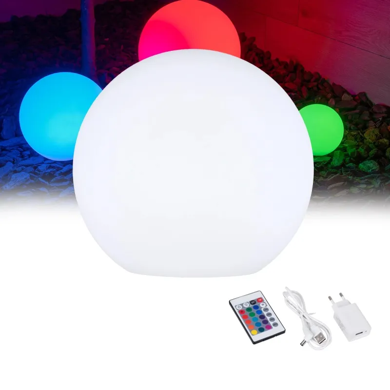 GloboStar® GARDENGLOW 85825 Ακρυλικό Φωτιστικό Μπάλα Εξωτερικού Χώρου - Πισίνας LED Globe 10W Φ40 Επαναφορτιζόμενο Μπαταρίας με Καλώδιο USB - Φορτιστή και Ασύρματο Χειριστήριο IR Αδιάβροχο IP65 Πολύχρωμο RGBW GloboStar® GARDENGLOW 85825 Ακρυλικό Φωτιστικό Μπάλα Εξωτερικού Χώρου - Πισίνας LED Globe 10W Φ40 Επαναφορτιζόμενο Μπαταρίας με Καλώδιο USB - Φορτιστή και Ασύρματο Χειριστήριο IR Αδιάβροχο IP65 Πολύχρωμο RGBW