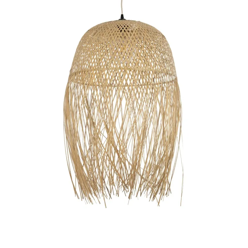 GLOBOSTAR® MANILA 00713 Boho Κρεμαστό Φωτιστικό Οροφής με Ντουί 1 x E27 AC 220-240V IP20 - Μπεζ - Μ50 x Π50 x Υ70cm