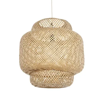 GLOBOSTAR® MALDIVES 01657 Boho Κρεμαστό Φωτιστικό Οροφής με Ντουί 1 x E27 AC 220-240V IP20 - Μπεζ - Μ56 x Π56 x Υ54cm