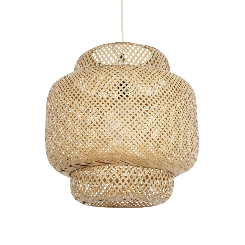 GLOBOSTAR® MALDIVES 01657 Boho Κρεμαστό Φωτιστικό Οροφής με Ντουί 1 x E27 AC 220-240V IP20 - Μπεζ - Μ56 x Π56 x Υ54cm