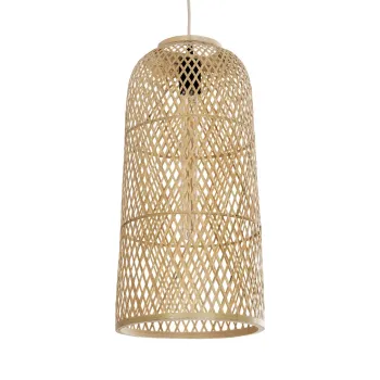 GLOBOSTAR® CALERO 01710 Boho Κρεμαστό Φωτιστικό Οροφής με Ντουί 1 x E27 AC 220-240V IP20 - Μπεζ - Μ25 x Π25 x Υ50cm