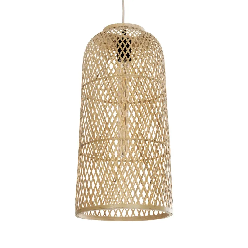 GLOBOSTAR® CALERO 01710 Boho Κρεμαστό Φωτιστικό Οροφής με Ντουί 1 x E27 AC 220-240V IP20 - Μπεζ - Μ25 x Π25 x Υ50cm