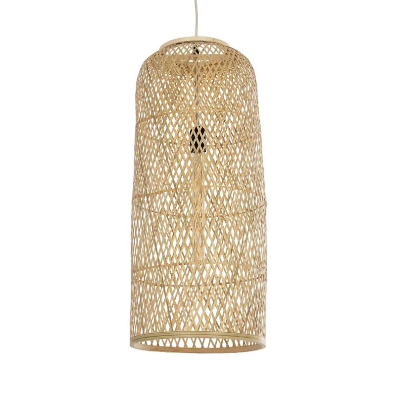 GLOBOSTAR® CALERO 01711 Boho Κρεμαστό Φωτιστικό Οροφής με Ντουί 1 x E27 AC 220-240V IP20 - Μπεζ - Μ30 x Π30 x Υ70cm