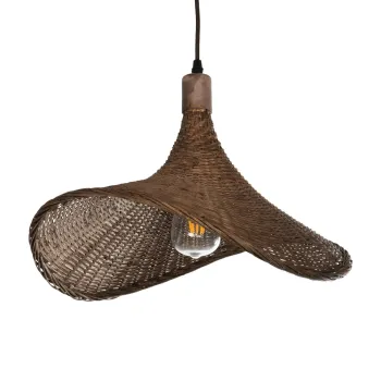 GLOBOSTAR® CUBA 01718 Boho Κρεμαστό Φωτιστικό Οροφής με Ντουί 1 x E27 AC 220-240V IP20 - Καφέ - Μ43 x Π43 x Y30cm GLOBOSTAR® CUBA 01718 Boho Κρεμαστό Φωτιστικό Οροφής με Ντουί 1 x E27 AC 220-240V IP20 - Καφέ - Μ43 x Π43 x Y30cm