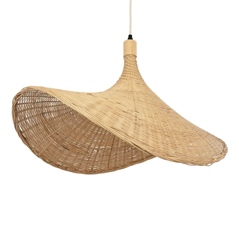 GLOBOSTAR® CUBA 01721 Boho Κρεμαστό Φωτιστικό Οροφής με Ντουί 1 x E27 AC 220-240V IP20 - Μπεζ - Μ63 x Π63 x Υ32cm