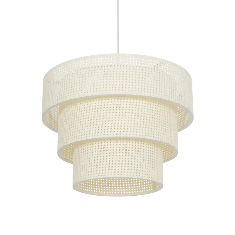 GLOBOSTAR® LEVEL 203-0275 Μοντέρνο Κρεμαστό Φωτιστικό Οροφής με Ντουί 1 x E27 AC 220-240V IP20 - Λευκό - Μ38 x Π38 x Υ30cm