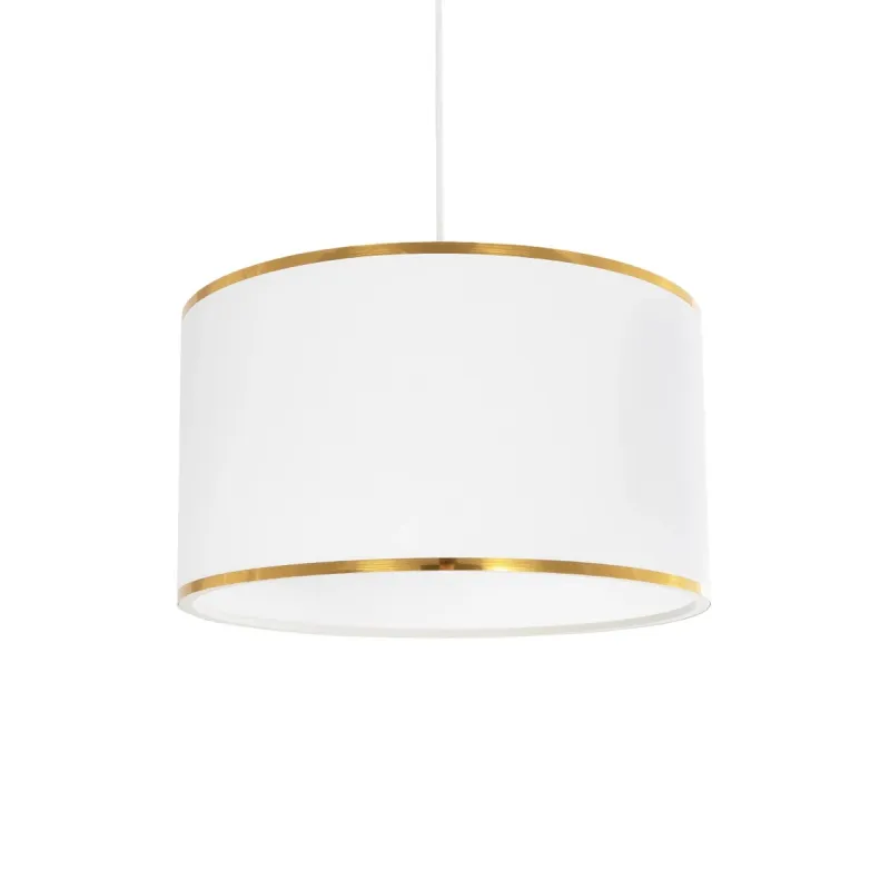 GLOBOSTAR® LOFTY 204-0091 Μοντέρνο Κρεμαστό Φωτιστικό Οροφής με Ντουί 1 x E27 AC 220-240V IP20 - Λευκό - Μ37 x Π37 x Υ21cm