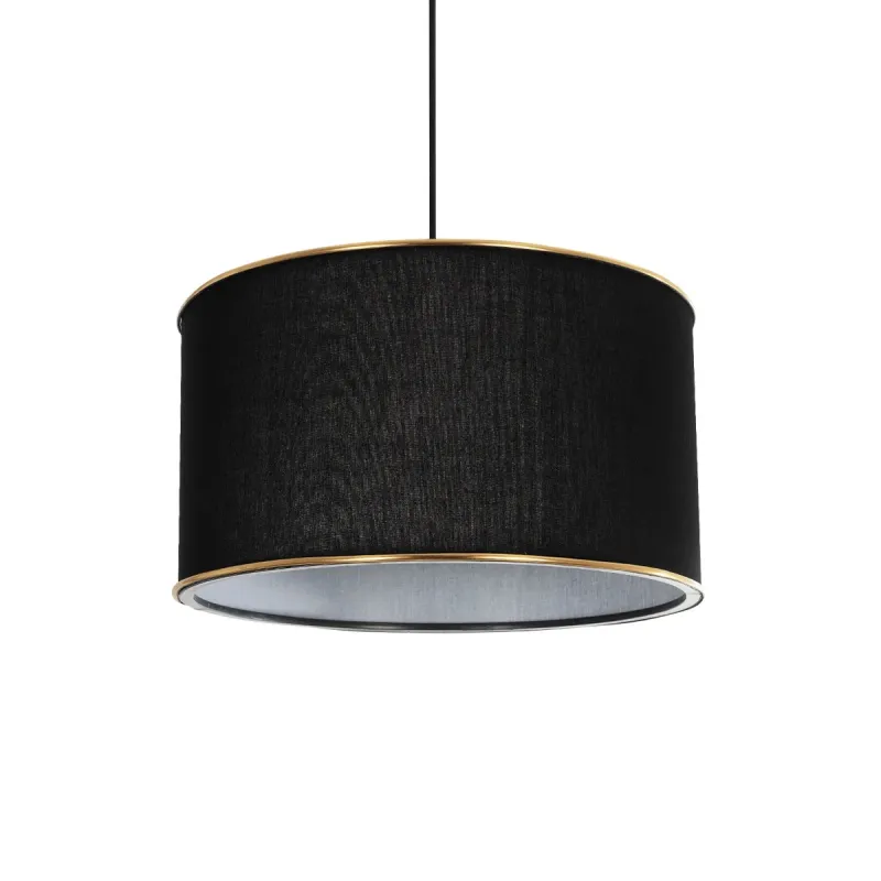 GLOBOSTAR® LOFTY 204-0092 Μοντέρνο Κρεμαστό Φωτιστικό Οροφής με Ντουί 1 x E27 AC 220-240V IP20 - Μαύρο - Μ37 x Π37 x Υ21cm