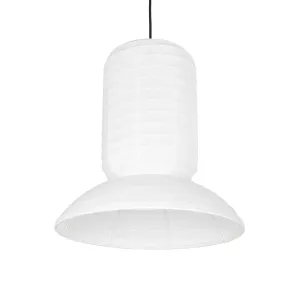 GLOBOSTAR® ROMINA 62002 Μοντέρνο Κρεμαστό Φωτιστικό Οροφής με Ντουί 1 x E27 AC 220-240V IP20 - Λευκό - Μ40 x Π40 x Υ28cm