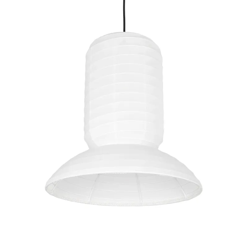 GLOBOSTAR® ROMINA 62002 Μοντέρνο Κρεμαστό Φωτιστικό Οροφής με Ντουί 1 x E27 AC 220-240V IP20 - Λευκό - Μ40 x Π40 x Υ28cm