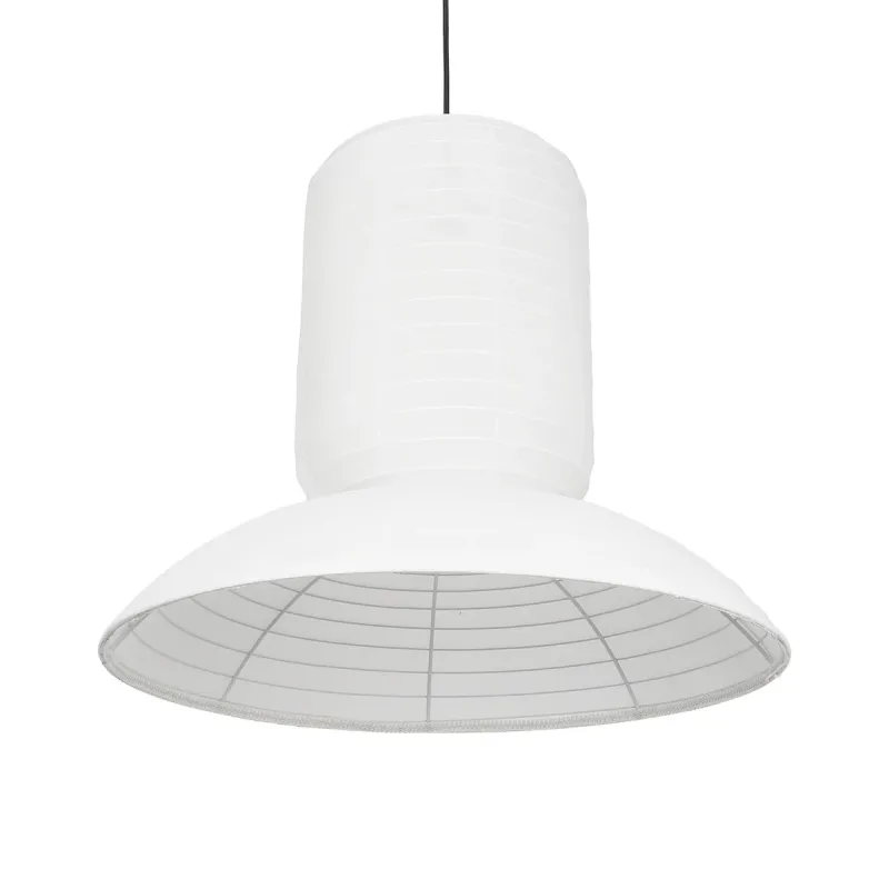 GLOBOSTAR® ROMINA 62003 Μοντέρνο Κρεμαστό Φωτιστικό Οροφής με Ντουί 1 x E27 AC 220-240V IP20 - Λευκό - Μ60 x Π60 x Υ51cm