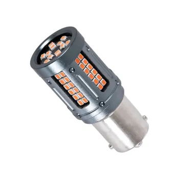 GloboStar® 1156 - BA15S - P21W 81272 Λάμπα Αυτοκινήτου & Φορτηγού LED  3rd Generation Can-Bus Extreme Truck Series 84xSMD3030 9.6W 1152lm 360° DC 24-36V IP20 Φ2 x Υ5cm Κόκκινο