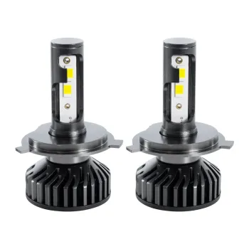 GLOBOSTAR® LEDKITF2 82022 Λάμπα H4 CANbus LED 30W/60W 3500lm/7000lm 360° DC 12-24V Αδιάβροχο IP65 Ψυχρό Λευκό 6000K - CREE COB Chip - Μ4 x Π4 x Υ7cm - Πακέτο 2 Τεμαχίων - 2 Χρόνια Εγγύηση