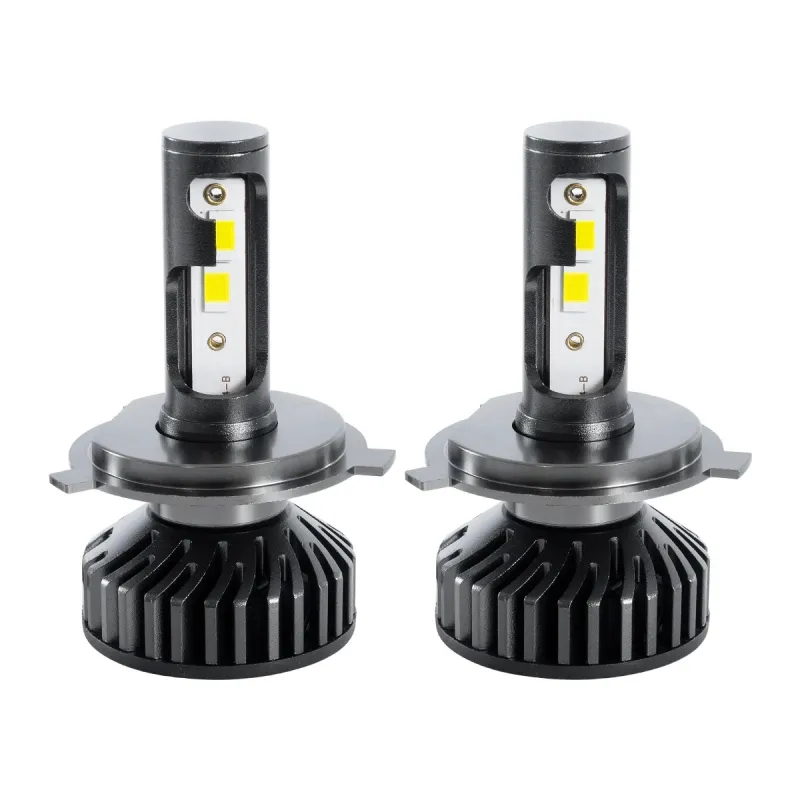 GLOBOSTAR® LEDKITF2 82022 Λάμπα H4 CANbus LED 30W/60W 3500lm/7000lm 360° DC 12-24V Αδιάβροχο IP65 Ψυχρό Λευκό 6000K - CREE COB Chip - Μ4 x Π4 x Υ7cm - Πακέτο 2 Τεμαχίων - 2 Χρόνια Εγγύηση