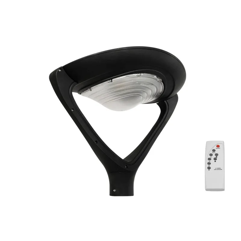 GLOBOSTAR® SQUARE 90507 Φωτιστικό Στύλου/Κολώνας Πλατείας/Πάρκου/Κήπου με Ασύρματο Χειριστήριο LED 20W 800lm 120° Ενσωματωμένο Φωτοβολταϊκό Panel 6V 20W & Επαναφορτιζόμενη Μπαταρία Li-ion 3.2V 20000mAh με Αισθητήρα Κίνησης-Ημέρας-Νύχτας Αδιάβροχο IP65