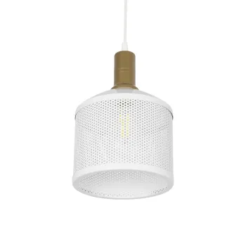 GLOBOSTAR® NETO 201-0129 Μοντέρνο Κρεμαστό Φωτιστικό Οροφής με Ντουί 1 x E27 AC 220-240V IP20 - Χρυσό & Λευκό - Μ18 x Π18 x Υ70cm GLOBOSTAR® NETO 201-0129 Μοντέρνο Κρεμαστό Φωτιστικό Οροφής με Ντουί 1 x E27 AC 220-240V IP20 - Χρυσό & Λευκό - Μ18 x Π18 x Υ70cm