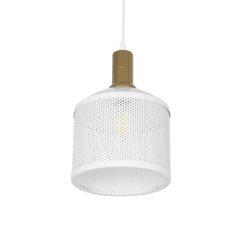 GLOBOSTAR® NETO 201-0129 Μοντέρνο Κρεμαστό Φωτιστικό Οροφής με Ντουί 1 x E27 AC 220-240V IP20 - Χρυσό & Λευκό - Μ18 x Π18 x Υ70cm GLOBOSTAR® NETO 201-0129 Μοντέρνο Κρεμαστό Φωτιστικό Οροφής με Ντουί 1 x E27 AC 220-240V IP20 - Χρυσό & Λευκό - Μ18 x Π18 x Υ70cm