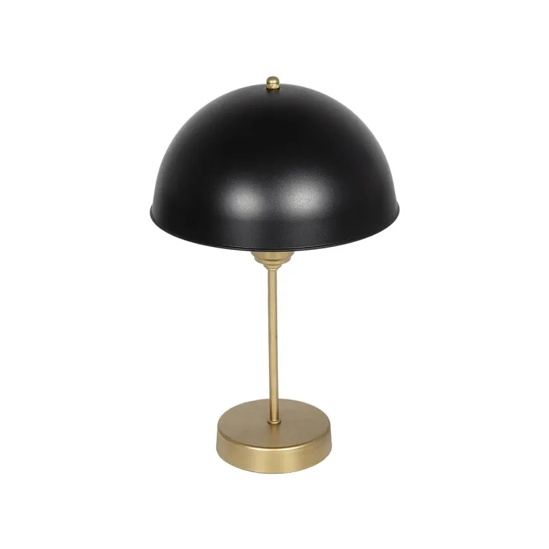 GLOBOSTAR® GAZETA 203-0305 Μοντέρνο Επιτραπέζιο Φωτιστικό Πορτατίφ με Ντουί 1 x E27 AC 220-240V IP20 - Μαύρο & Χρυσό - Μ25 x Π25 x Υ39cm
