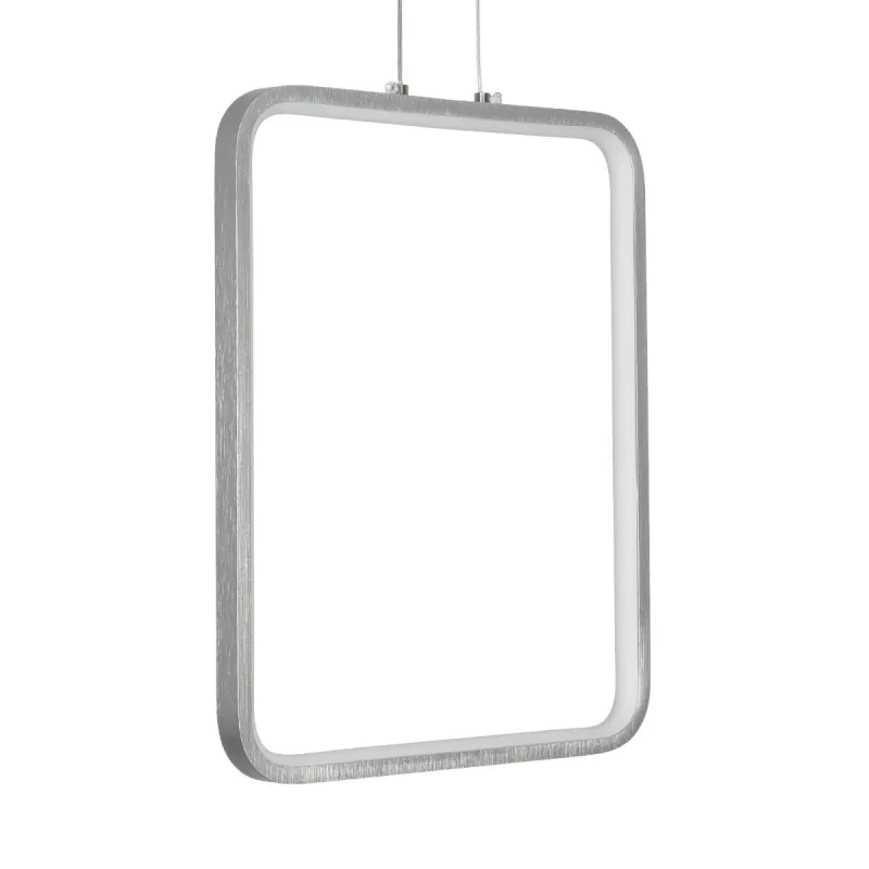 GLOBOSTAR® NEROBA 61304 Μοντέρνο Κρεμαστό Φωτιστικό Οροφής LED 18W 1980lm 360° AC 220-240V IP20 Ρυθμιζόμενο Λευκό CCT με On/Off 2700K/4500K/6000K - Lumileds SMD Chip - Νίκελ Βούρτσας - Μ29 x Π2 x Υ36cm - 3 Χρόνια Εγγύηση