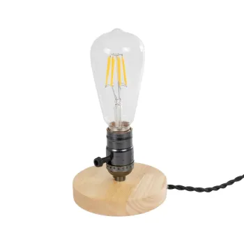 GLOBOSTAR® NOX 77700 Μοντέρνο Επιτραπέζιο Φωτιστικό Πορτατίφ με Ντουί 1 x E27 AC 220-240V IP20 - Μπεζ & Μαύρο - Μ12 x Π12 x Υ9cm GLOBOSTAR® NOX 77700 Μοντέρνο Επιτραπέζιο Φωτιστικό Πορτατίφ με Ντουί 1 x E27 AC 220-240V IP20 - Μπεζ & Μαύρο - Μ12 x Π12 x Υ9cm