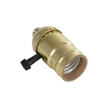 GLOBOSTAR® LAMPHOLDER 78966 Ντουί E27 με Διακόπτη On/Off IP20 Χρυσό - Μ5.5 x Π3.6 x Υ7cm GLOBOSTAR® LAMPHOLDER 78966 Ντουί E27 με Διακόπτη On/Off IP20 Χρυσό - Μ5.5 x Π3.6 x Υ7cm