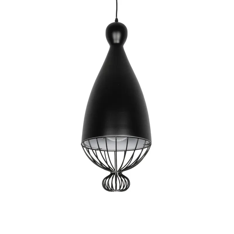 GLOBOSTAR® CARNEL 999-0110 Vintage Κρεμαστό Φωτιστικό Οροφής με Ντουί 1 x E27 AC 220-240V IP20 - Μαύρο - Μ26 x Π26 x Υ70cm