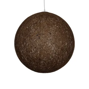 GLOBOSTAR® OCEANA 999-0156 Boho Κρεμαστό Φωτιστικό Οροφής με Ντουί 1 x E27 AC 220-240V IP20 - Καφέ - Μ60 x Π60 x Υ60cm