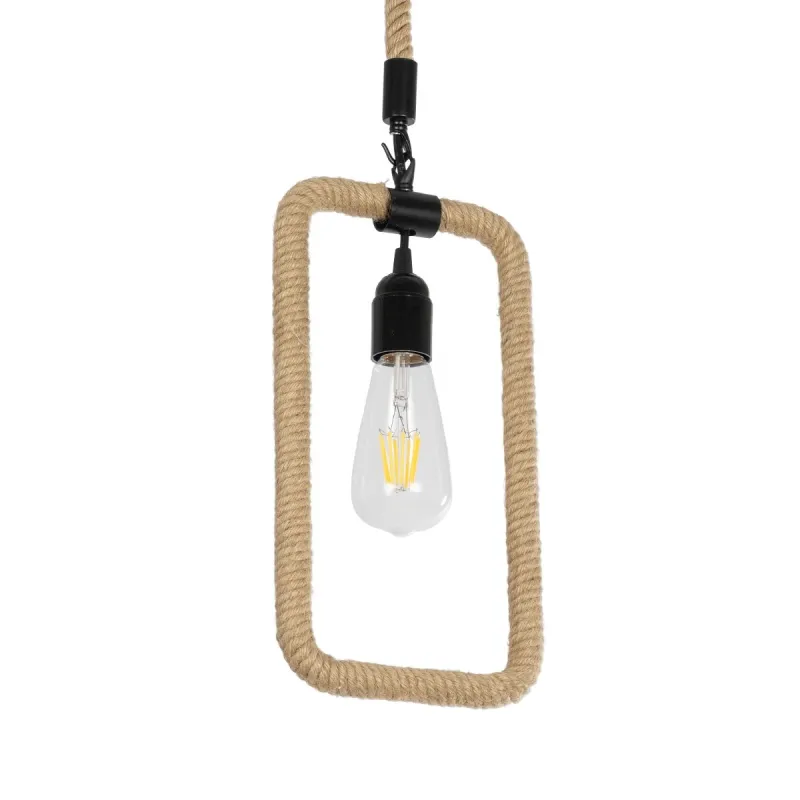 GLOBOSTAR® MALVERN 999-0234 Vintage Κρεμαστό Φωτιστικό Οροφής με Ντουί 1 x E27 AC 220-240V IP20 - Μαύρο & Μπεζ - Μ18.5 x Π4 x Υ41.5cm