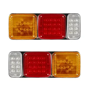 GLOBOSTAR® ARROWLIGHT 999-0262 Πίσω Φανάρι Οχημάτων Βέλος LED 9W 360lm 180° DC 24V Αδιάβροχο IP66 Πορτοκαλί & Κόκκινο & Ψυχρό Λευκό 6000K - Μ40 x Π3.5 x Υ15cm - Πακέτο 2 Τεμαχίων - 1 Χρόνο Εγγύηση