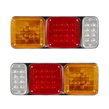 GLOBOSTAR® ARROWLIGHT 999-0262 Πίσω Φανάρι Οχημάτων Βέλος LED 9W 360lm 180° DC 24V Αδιάβροχο IP66 Πορτοκαλί & Κόκκινο & Ψυχρό Λευκό 6000K - Μ40 x Π3.5 x Υ15cm - Πακέτο 2 Τεμαχίων - 1 Χρόνο Εγγύηση