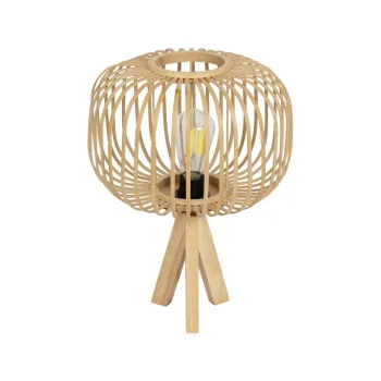 GLOBOSTAR® CHORD 01990 Boho Επιτραπέζιο Φωτιστικό Πορτατίφ με Ντουί 1 x E27 AC 220-240V IP20 - Μπεζ - Μ31 x Π31 x Υ43cm