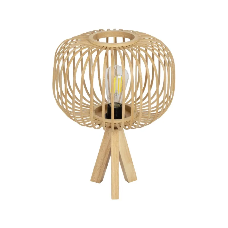 GLOBOSTAR® CHORD 01990 Boho Επιτραπέζιο Φωτιστικό Πορτατίφ με Ντουί 1 x E27 AC 220-240V IP20 - Μπεζ - Μ31 x Π31 x Υ43cm